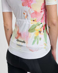 RIVANELLE Tricou de ciclism cu mânecă scurtă - FLOWERY LADY - alb/roz/verde