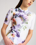RIVANELLE Tricou de ciclism cu mânecă scurtă - FLOWERY LADY - alb/multicolor