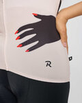 RIVANELLE Tricou de ciclism cu mânecă scurtă - HANDS LADY - bej/negru