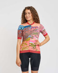 RIVANELLE Tricou de ciclism cu mânecă scurtă - FREE ELITE LADY LIMITED EDITION - portocaliu/multicolor