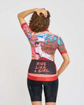 RIVANELLE Tricou de ciclism cu mânecă scurtă - FREE ELITE LADY LIMITED EDITION - portocaliu/multicolor