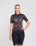 RIVANELLE Tricou de ciclism cu mânecă scurtă - MAAPPI DARK LADY - negru/multicolor