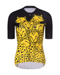 RIVANELLE Tricou de ciclism cu mânecă scurtă - CHEETAH II - galben/negru