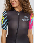 RIVANELLE Tricou de ciclism cu mânecă scurtă - MEDITATION - negru/roz