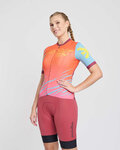 RIVANELLE Tricou de ciclism cu mânecă scurtă - LESS TALK - roșu/multicolor