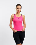 RIVANELLE Tricoul de ciclism fără mâneci - SPARK ELITE - roz/negru