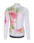 RIVANELLE Tricou de cilism pentru iarnă cu mânecă lungă - FLOWERY WINTER - galben/multicolor