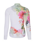 RIVANELLE Tricou de cilism pentru iarnă cu mânecă lungă - FLOWERY WINTER - galben/multicolor