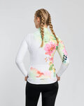 RIVANELLE Tricou de cilism pentru iarnă cu mânecă lungă - FLOWERY WINTER - galben/multicolor