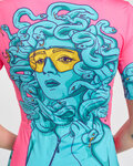 RIVANELLE Tricou de ciclism cu mânecă scurtă - MEDUSA - roz/turcoaz