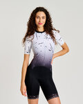 RIVANELLE Salopetă de ciclism - TEMPO - alb/negru