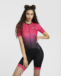 RIVANELLE Salopetă de ciclism - TEMPO - roz/negru