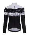 RIVANELLE Tricou de cilism pentru iarnă cu mânecă lungă - FROSTTRAIL WINTER - negru/alb