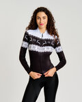 RIVANELLE Tricou de cilism pentru iarnă cu mânecă lungă - FROSTTRAIL WINTER - negru/alb
