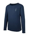 IXS Tricou de ciclism cu mânecă lungă de vară - FLOW MERINO LS - albastru