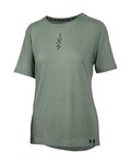 IXS Tricou de ciclism cu mânecă scurtă - FLOW MERINO SS - verde