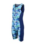 ZONE3 Salopetă de ciclism - KID'S DIGITAL PRINT TRISUIT  - albastru