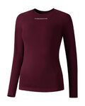 SHIMANO Tricou de ciclism cu mânecă lungă - VERTEX LONG - bordo