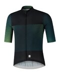 SHIMANO Tricou de ciclism cu mânecă scurtă - BREAKAWAY - verde/negru