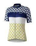 SHIMANO Tricou de ciclism cu mânecă scurtă - MIZUKI - alb/albastru