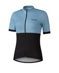 SHIMANO Tricou de ciclism cu mânecă scurtă - ELEMENT - albastru deschis/negru