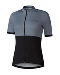 SHIMANO Tricou de ciclism cu mânecă scurtă - ELEMENT - gri/negru