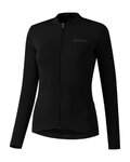 SHIMANO Tricou de cilism pentru iarnă cu mânecă lungă - KAEDE THERMAL LONG - negru