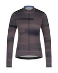 SHIMANO Tricou de cilism pentru iarnă cu mânecă lungă - KAEDE PRINTED LONG - mov/gri