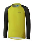 SHIMANO Tricou de ciclism cu mânecă lungă de vară - MYOKO LONG WARM - galben/negru