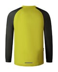 SHIMANO Tricou de ciclism cu mânecă lungă de vară - MYOKO LONG WARM - galben/negru
