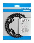 SHIMANO foaie - SLX M672/622/612 40 - negru