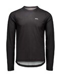 POC Tricou de ciclism cu mânecă lungă de vară - MOTION AIR L/S - negru