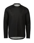 POC Tricou de ciclism cu mânecă lungă de vară - ESSENTIAL MTB - negru