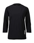 POC Tricou de ciclism cu mânecă scurtă - RESISTANCE 3/8 - negru