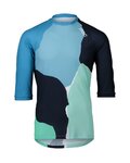POC Tricou de ciclism cu mânecă scurtă - MTB PURE 3/4 - albastru deschis