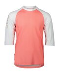 POC Tricou de ciclism cu mânecă lungă de vară - MTB PURE  - roșu/alb