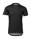 POC Tricou de ciclism cu mânecă scurtă - MTB PURE TEE - negru