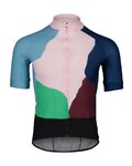 POC Tricou de ciclism cu mânecă scurtă - ESSENTIAL ROAD PRINT - albastru/verde/bordo