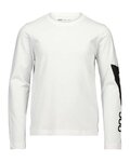 POC Tricou de ciclism cu mânecă lungă - TEE LS JR - alb
