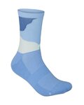POC Șosete clasice de ciclism - ESSENTIAL PRINT - albastru deschis
