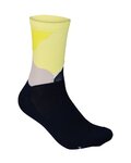 POC Șosete clasice de ciclism - ESSENTIAL PRINT - galben/negru
