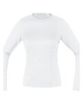 GORE Tricou de ciclism cu mânecă lungă - BASE LAYER - alb