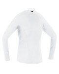 GORE Tricou de ciclism cu mânecă lungă - BASE LAYER - alb