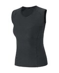 GORE Tricou de ciclism fără mâneci - BASE LAYER - negru