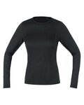 GORE Tricou de ciclism cu mânecă lungă - M WMN BL THERMO LS - negru