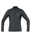 GORE Tricou de ciclism cu mânecă lungă - M GWS BL THERMO TURTLENECK - negru