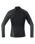GORE Tricou de ciclism cu mânecă lungă - M GWS BL THERMO TURTLENECK - negru