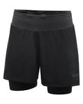 GORE Pantaloni scurți de ciclism fără bretele - R5 2IN1 - negru