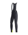 GORE Pantaloni de ciclism lungi cu bretele - C3 THERMO - negru/galben