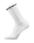 GORE Șosete clasice de ciclism - ESSENTIAL MERINO - alb